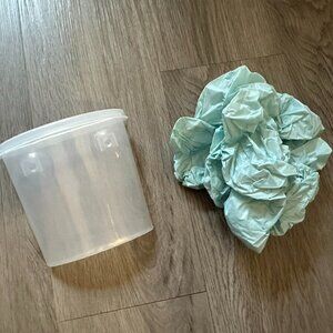 NEW Blue Shower Cap and Clear Shower Cap Shower Holder with Suction Cups